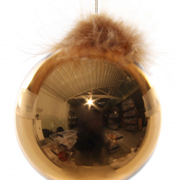 Золотая новогодняя игрушка 10 см