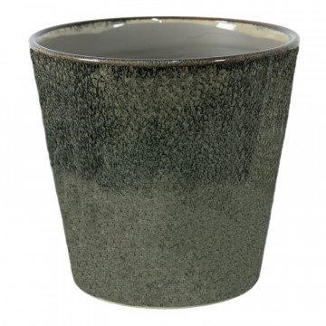 Yaşıl keramik güldan 19x18 sm
