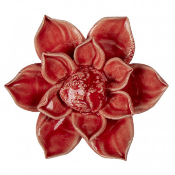 Керамический красный цветок