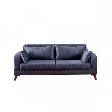 Трехместный синий диван VESTA