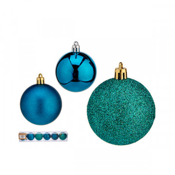 6 Ədədli mavi yeni il ouyuncağı 6 sm