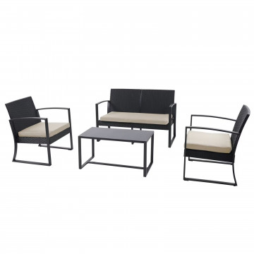 Qara rattan oturma dəsti BHKC-2136