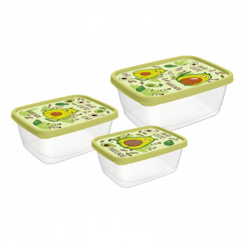 Avocute üçlü saxlama qabı dəsti