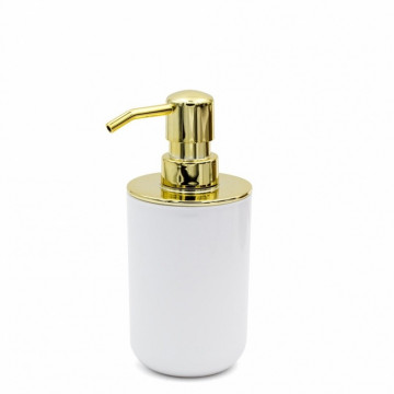Бело-золотой дозатор для жидкого мыла Alba