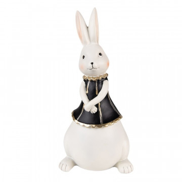 Фигурка черно-белого кролика 11x10x23 см