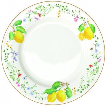 Тарелка Fleurs Et Citrons 26.5 см