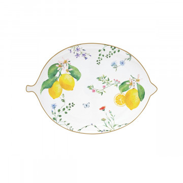 Fleurs Et Citrons Servis qabı 25x18 sm