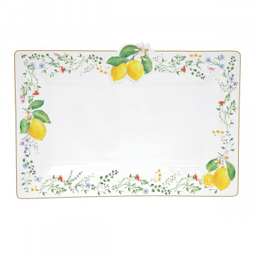 Fleurs Et Citrons Servis qabı 36x24 sm