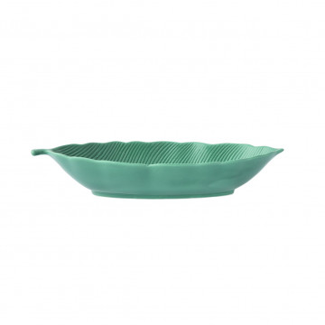 Leaves Light Green Yarpaq formasında servis qabı 26x11.5 sm