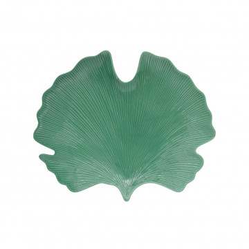 Leaves Light Green Yarpaq formasında servis qabı 35x29 sm