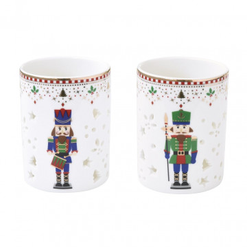 Nutcracker İkili şamdan dəsti 6.5x9 sm
