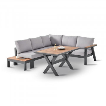 Садовый угловой комплект Milas Anthracite