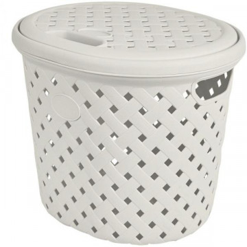 Rattan Qapaqlı ağ səbət 14 l