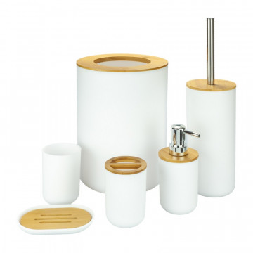 YC-3347 Altı əşyalı ağ hamam aksesuarları dəsti