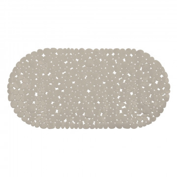 Bej oval hamam ayaqaltısı 35x68 sm