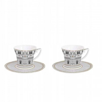 Palazzo İki nəfərlik fincan və nəlbəki dəsti 80 ml
