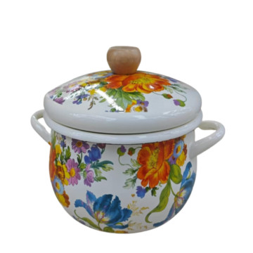 Qapaqlı Qazan Gullu 24 cm