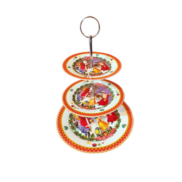 Yeni İl 3 Mərtəbəli Konfet Qabı