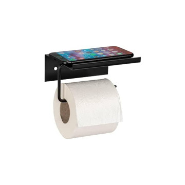 Desulo Tualet Kağızı Tutacağı Rəfli Qara