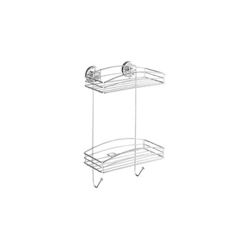 Vakuumlu Hamam Aksesuarı Künc Rəfi 2 Mərtəbə