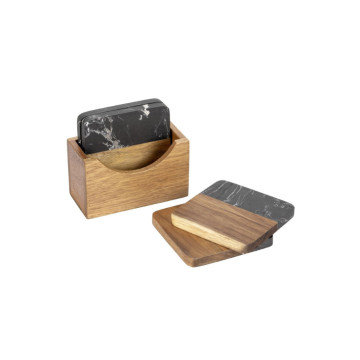 Atami Stəkan Altlığı 4 ədəd Qara