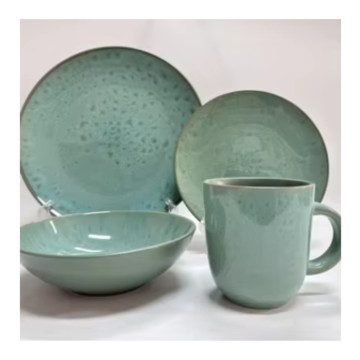 Yemək Dəsti Yaşıl 16 Parça (10,5 + 8 + 7 düym, 120 ml)