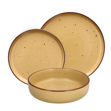 Yemək Dəsti Sarı 24 Parça (10,5 + 8 + 6 + 8 düym)