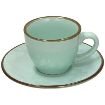 Fincan + Nəlbəki Açıq Mentol 15 sm, 9×7,5 sm, 6-lı