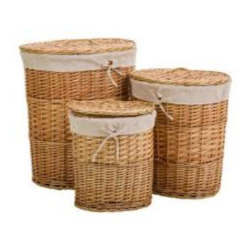 Həsir Kirli Paltar Səbəti Kiçik Bej 33x40 sm