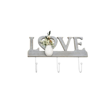 Dekorativ divar asılqanı "Love" Boz