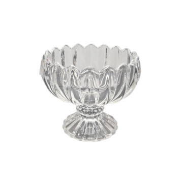 Şüşə Konfet Qabı Ayağlı 340gr 10.5x6x9,7cm