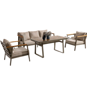 Napolı Oturma Dəsti 3+1+1 Krem