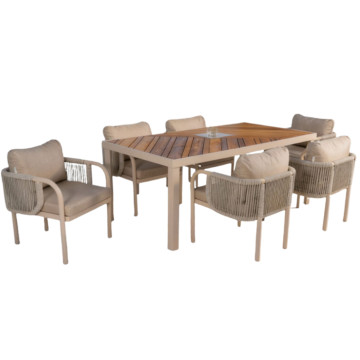 Roma Masa Oturma Dəsti 8x100/240sm Krem