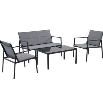 Bağ Dəsti Divan+2 Oturacaq+Jurnal Masası Qara