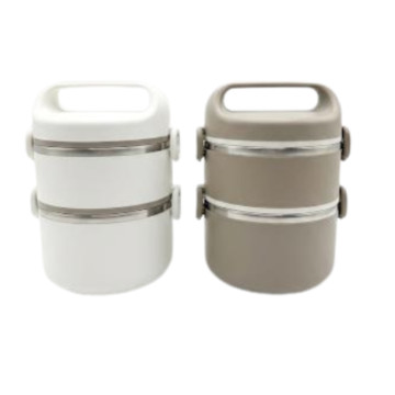 Lunch Box Germetik Qapaqlı İki Qatlı 1.7L Mix Rəng