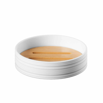 Evına Sabun Qabı Ağ/Bamboo