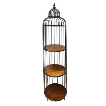 Qəfəs Dəsti Metal 3mərtəbəli Qara 1.2mt 32x32x130sm
