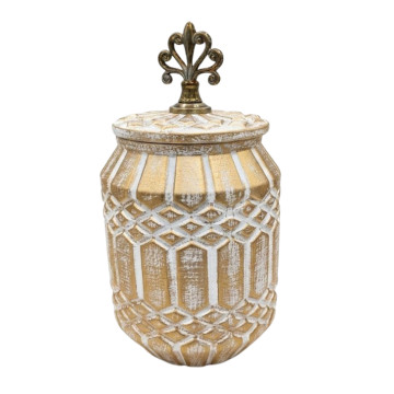 Vaza Qızılı Naxışlı 15x15x25.2+8 sm