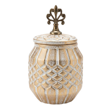 Vaza Qızılı Naxışlı 15x15x18+8sm