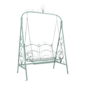 Metal Kreslo Sallanan 176.5x22.5x92.5 sm Yaşıl