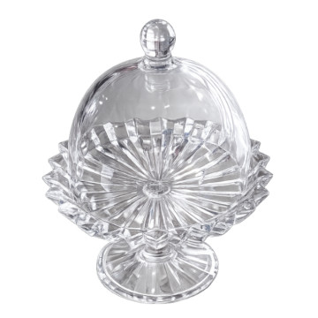 Xrustal Çərəz Qabı Ayaqlı 14x14.5 sm