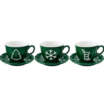 Yeni İl Fincan + Nəlbəki Yaşıl 250 ml 1əd